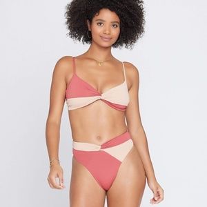 L Space | Nancy Twist-Front Bikini Bottoms (Matching Top Available)| NWT